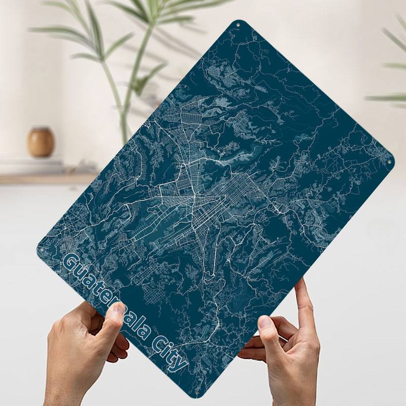 Guatemala City Map Tinplate Po - Custom Map Poster ulasan dan harga