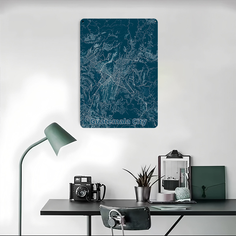 Guatemala City Map Tinplate Po - Custom Map Poster ulasan dan harga