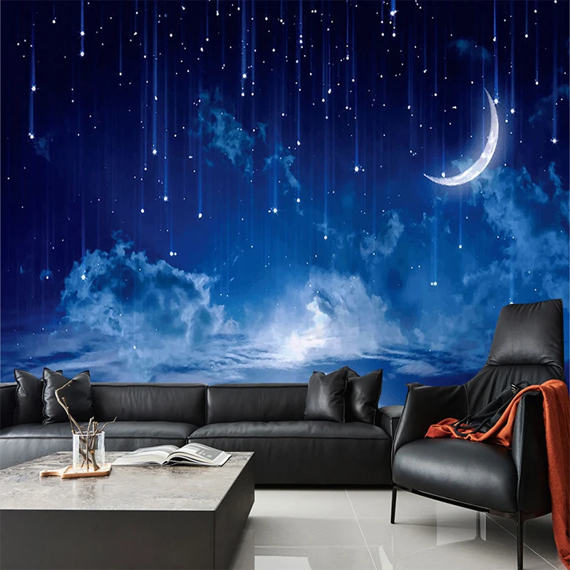 Mural Wallpaper Custom Blue Ni - Custom Night Sky ulasan dan harga